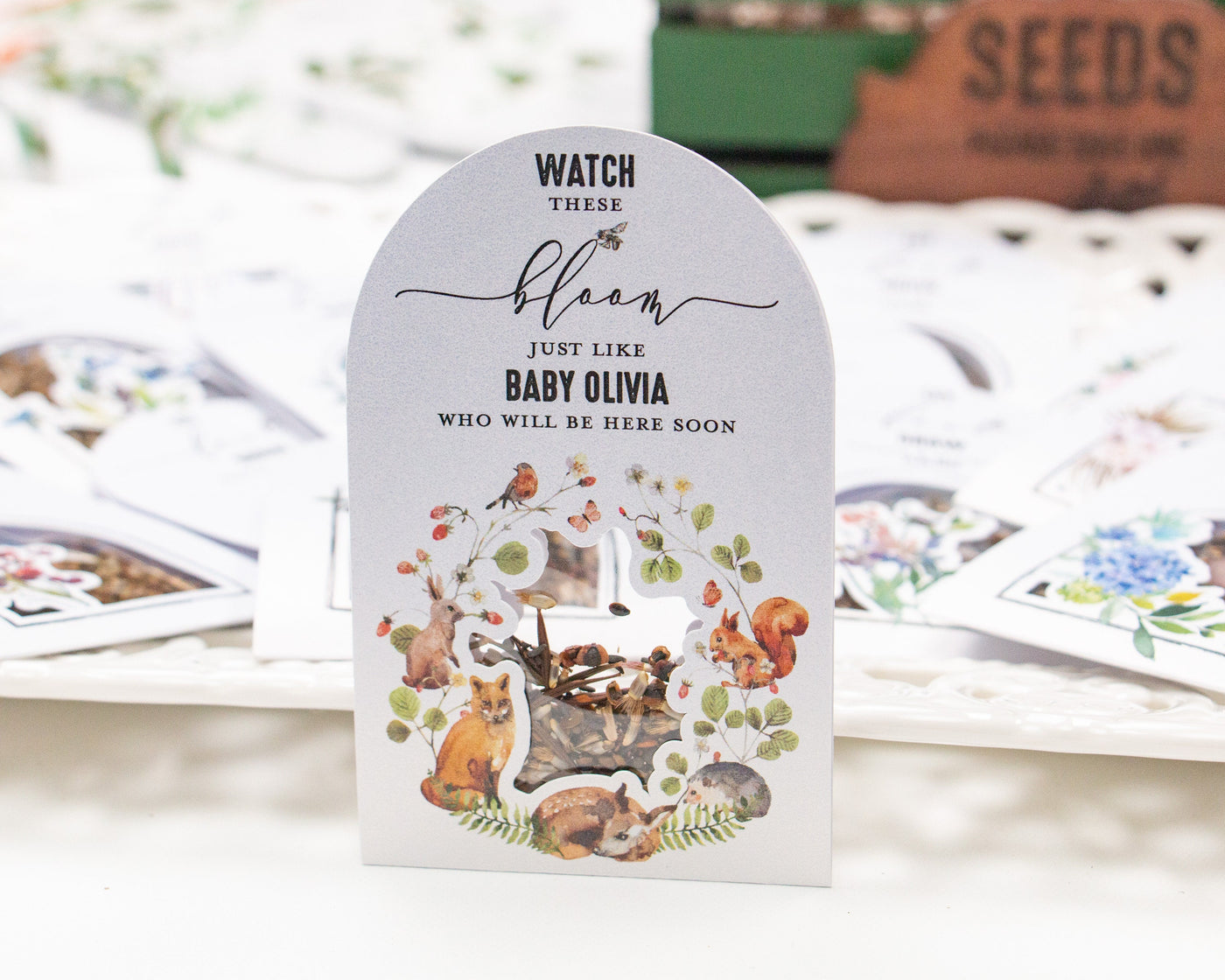 Baby in Bloom Wildflower Autumn Seed Packet Favors, Baby Shower Favor, With  Or Without Seeds
